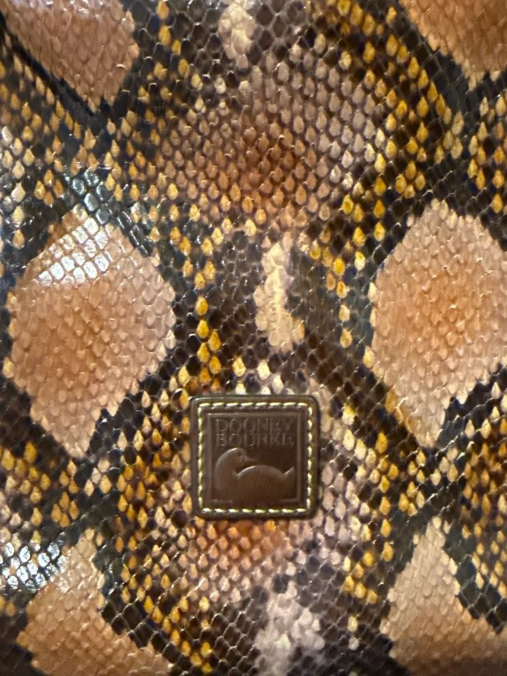 Dooney & Bourke Florentine Python Embossed Leather Top Handle Satchel